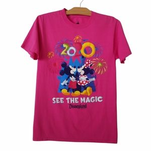 Disney Parks pink Minnie and Mickey graphic tee